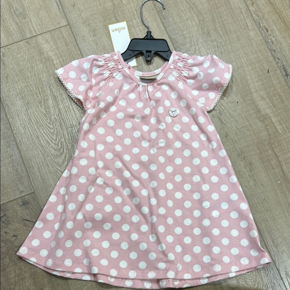 Pink Polka Dot Kids Dress
